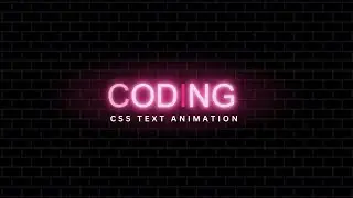 Glowing Text Animation CSS | CSS Glowing Effects
