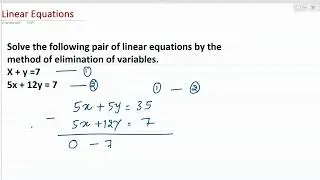 Linear Equations Problem Solved Video 2