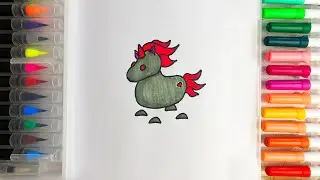 Как нарисовать злого Единорога из Адопт Ми Роблокс How to draw an evil Unicorn from Adopt Me Roblox