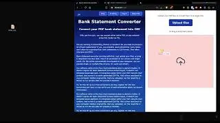How to convert PDF bank statement into CSV file