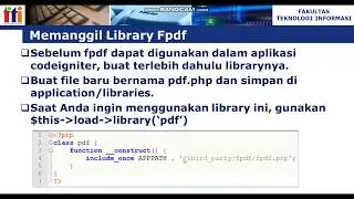 Penjelasan Materi Laporan Penjualan PDF - Pemrograman Web Lanjutan