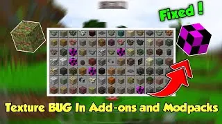 How to Fix TEXTURE BUG in Addon on Mcpe/McWin10 1.19+!