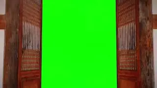 Door open green screen