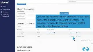 How to Rename a Database in cPanel – Step-by-Step Guide