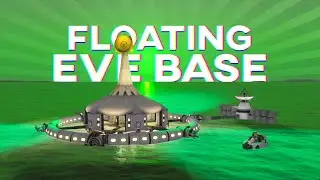 Using an SSTO to Build a FLOATING Single-Launch Polar Eve Base! - KSP