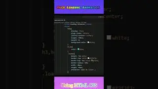 Page loading Animation using HTML and CSS