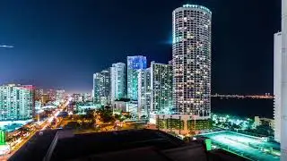 Miami Time Lapse at Night - No copyright