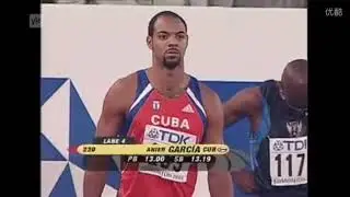 Men‘s 110m final IAAF Worldchampionships 2001  Allen Johnson 13.04