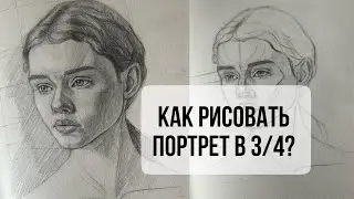 Как рисовать портрет в 3/4? Как строить, находить нужные пропорции и ухватить схожесть 