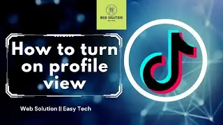 How to Turn on Profile View on TikTok || Web Solution