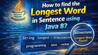 How to find the Longest Word in Sentence using Java 8?