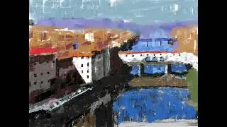 Ponte Vecchio painting using Mark Lague tutorial