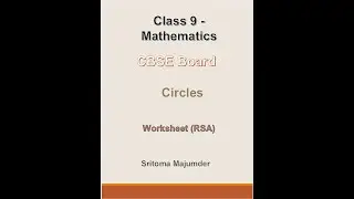 CBSE - Grade 9 - Circles - Worksheet (RSA)