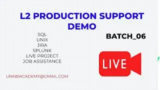 L2 APPLICATION/PRODUCTION SUPPORT Training DEMO Batch_06 