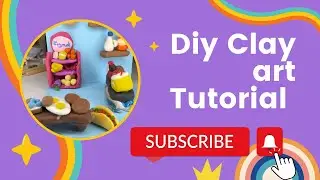 DIY Clay Art Tutorial | Miniature Grocery store | Food Theme #diy #shorts #craft #art