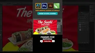 Photoshop - Sushi Restaurant Flyer Design #shorts
