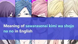 Sawarasenai Kimi Wa Shojo Na No - meaning in English! Translation of popular anime phrase!