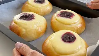 Brioche sofficissime farcite con crema pasticciera e marmellata ❤️🇪🇸brioche suavecitas y rellenas