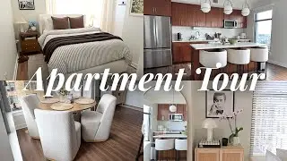 APARTMENT TOUR | modern organic decor, luxury high rise apartment tour
