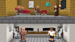 We Made a Secret Gaming Room in School in Minecraft..