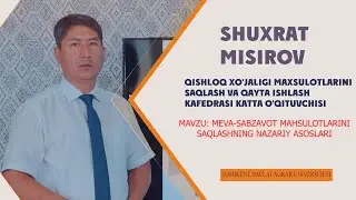 Mavzu: Meva-sabzavot mahsulotlarini saqlashning nazariy asoslari