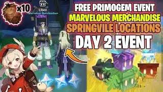 FREE PRIMOGEM EVENT - Marvelous Merchandise Locations (DAY 2) Genshin Impact