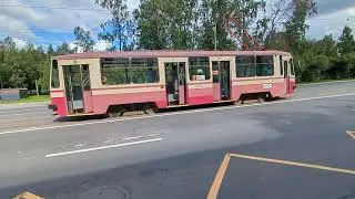 Трамвай "0453 по 38 с сидениями как в ЛМ-68М и ЛВС-86" СПб 14-*: ЛМ-99К 0453 по №38 (02.08.24)