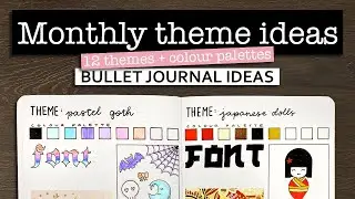 BULLET JOURNAL MONTHLY THEMES 💜 12 bullet journal theme ideas for 2021 | Bullet journal ideas
