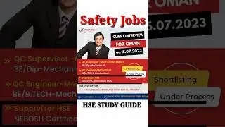 Supervisor HSE Jobs | Safety Jobs | HSE STUDY GUIDE