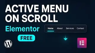 How to Add Active Menu on Scroll in WordPress Website Using Free version of Elementor | Step-by-Step
