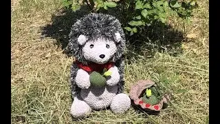 МК ..ЕЖИК ИЗ ПЛЮШЕВОЙ ПРЯЖИ ..ЧАСТЬ ПЕРВАЯ..ВЯЖЕМ ВСЕ ДЕТАЛИ..