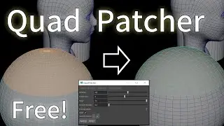 Quad Patcher for Maya - Retopo and Fill Holes with Quads!  [Sub. English, Vo. 日本語]