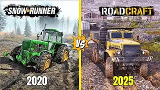 SnowRunner vs RoadCraft - Direct Comparison (4K)