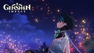 Xiao Smiles Watching Lantern Rite Festival | Lantern Rite | Genshin Impact Cutscene