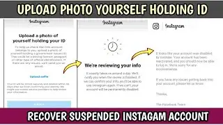 Upload Photo Of Yourself Holding Your ID Confirm Your Identity | Recover Suspended Instagram Account