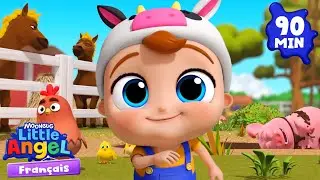 Les animaux de la ferme | Comptines avec Bébé Louis | Little Angel Français