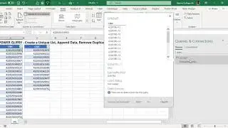 Create a Unique List from multiple data lists, Append Data, Remove Duplicates - POWER QUERY