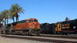 Fullerton Rail Event 2022 Railfanning Ft. ATSF 3751, AMTK 203, KCSM Grey Ghost, NS leader & more!!!