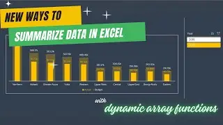 New Ways to Summarize Data with New Dynamic Array Functions GROUPBY and PIVOTBY: Actual v Budget 1