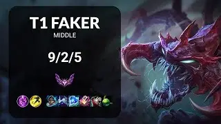 T1 Faker Cho'Gath vs Azir MIDDLE - KR  Patch 14.17