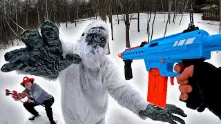 NERF GUN YETI ATTACK!