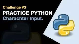 Practice Python:  Charachter Input #1