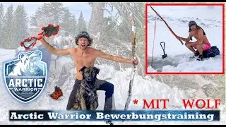 #arcticwarrior | Crazy APPLICATION & Training | Ice Fishing & WOLF