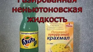 Газированная неньютоновская жидкость Fanta цитрус + кукурузный кразмал!!!