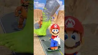 🟢 Cars Against Triple Hulk Head Bollard & Giant Spinning Hulk Foot