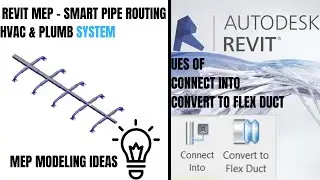 Revit MEP Automatic MEP routing | concept of Connect into and convert to flex duct