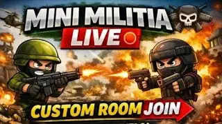 🔴LIVE mini militia unlimited custom room join now 
