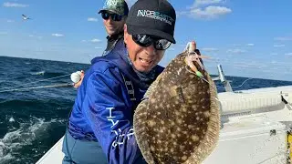 Big Fluke on first drop. Another species. #fish #fishing #nature #outdoors #saltlife #shorts #reels