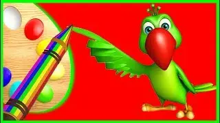 LEARN TO DRAW AND COLOR A PARROT | EASY DRAWINGS FOR KIDS PRESCHOOLERS | SURPRISE PICTURE 🐛🦋🐞