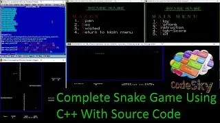 CodeSky - How to make Snake Game Using C ++ | Snake Game With Source Code